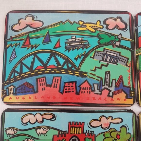 New Zealand Placemats, 8 x 11 inch Cork Back Acrylic Front, Set of 4 - Picture 3 of 9